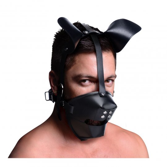 Pup Puppy Play Hood and Breathable Ball Gag