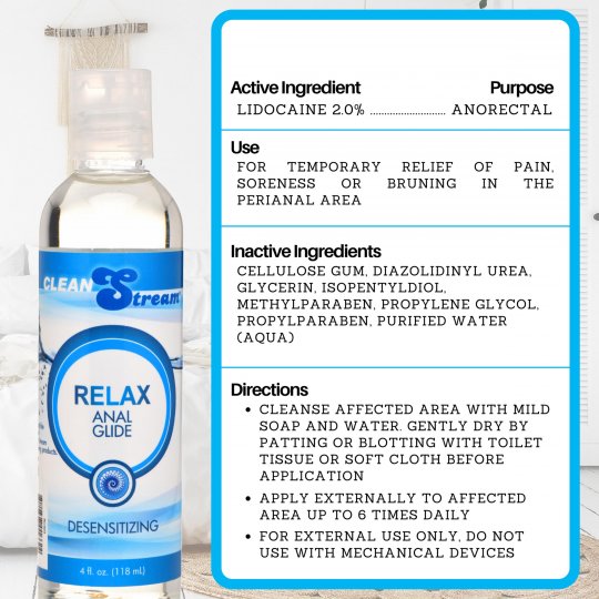 Clean Stream Relax Desensitizing Anal Lube 4 oz