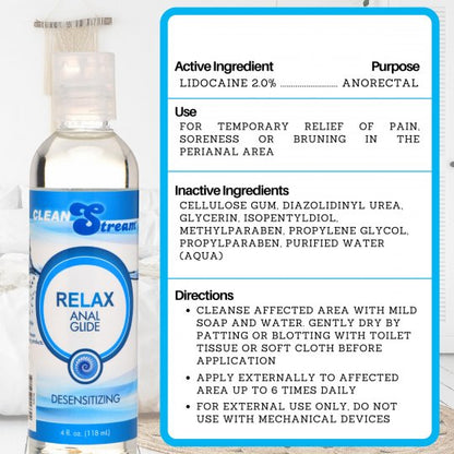 Clean Stream Relax Desensitizing Anal Lube 4 oz