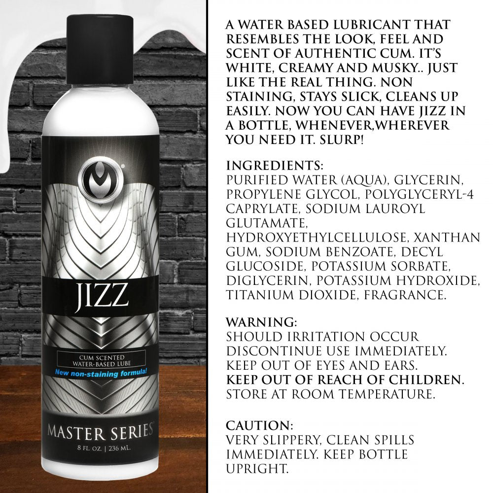 Jizz Water Based Cum Scented Lube - 8.5 oz